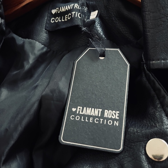 NEW "Let it Ride"Black MOTO Faux Leather Jacket is NWT - Picture 5 of 9